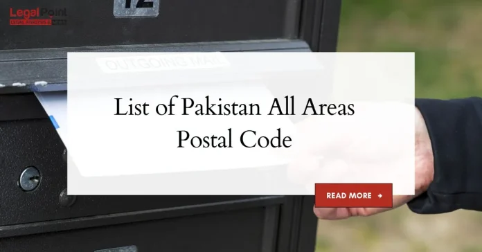 Pakistan All Areas Postal Code